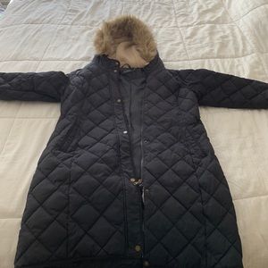 Navy Blue down jacket in like new condition